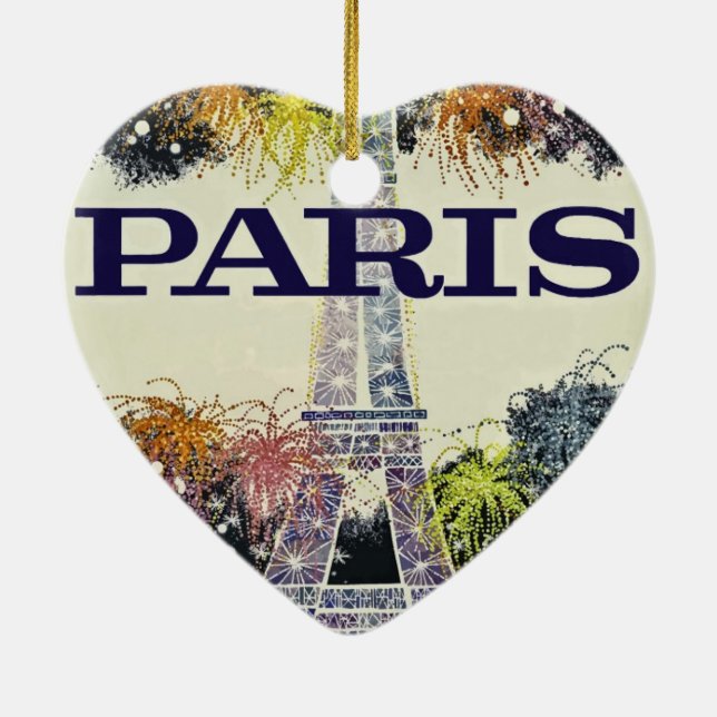 Paris: Poster Julgransprydnad Keramik (Baksidan)