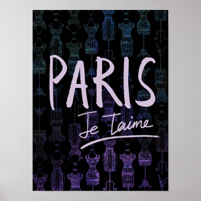Paris Poster (svart) (Framsidan)