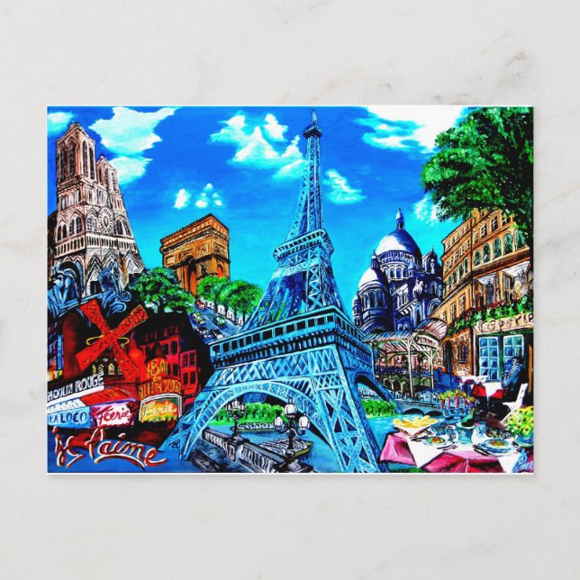 Paris Postkarte Vykort (Framsida)