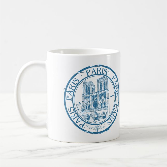 Paris poststämpel kaffemugg (Vänster)