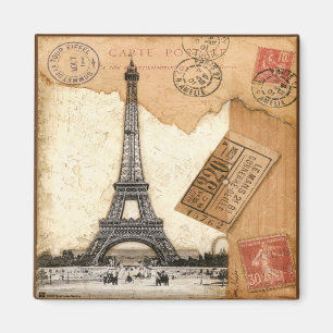 Paris poststämplar magnet