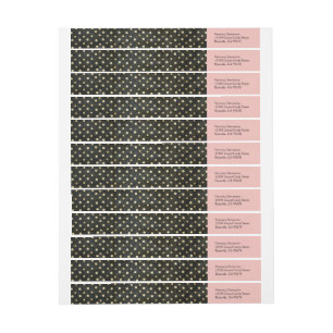 Paris Prickiga Etiketter Med Wrap-around Adress