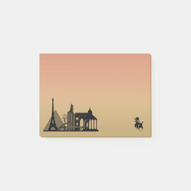 Paris pudel anteckningar post-it block (Framsida)