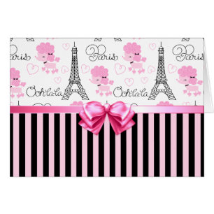 Paris pudlar hälsningskort