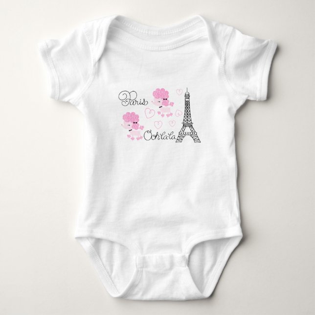 Paris pudlar tee shirt (Framsida)