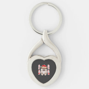 Paris Pup & Kitty Crew � Söt Bernuthund och Katt Twisted Heart Silverfärgad Nyckelring