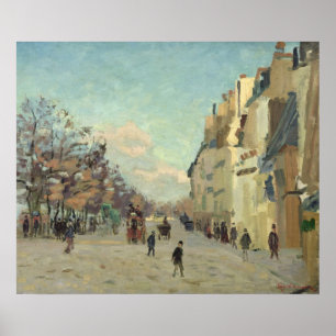 Paris Quai de Bercy, snö verkställer, c.1873-74 Poster