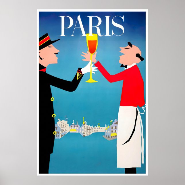 Paris Resa Konst Väggutskrift Fransk Affisch Hem (Framsidan)