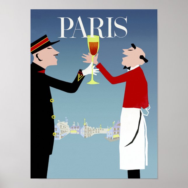 Paris, reseaffisch för Frankrike Poster (Framsidan)
