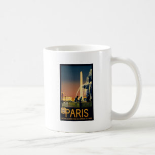 Paris reser affischen för fransk järnväg knyter kaffemugg
