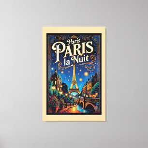Paris reseskylt, canvastryck