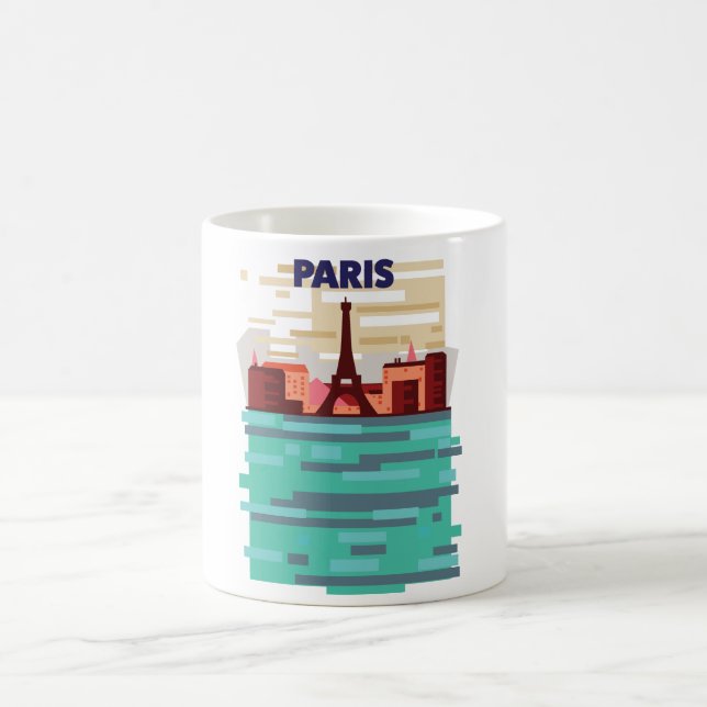 Paris reseskylt kaffemugg (Center)