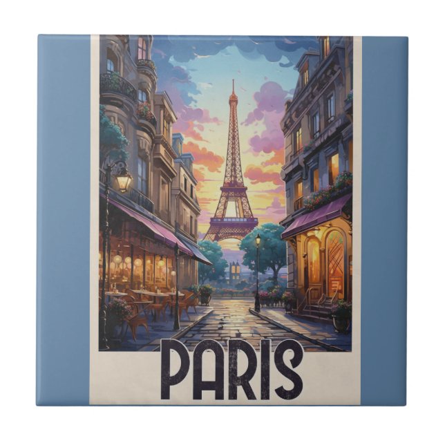 Paris reseskylt kakelplatta (Framsidan)