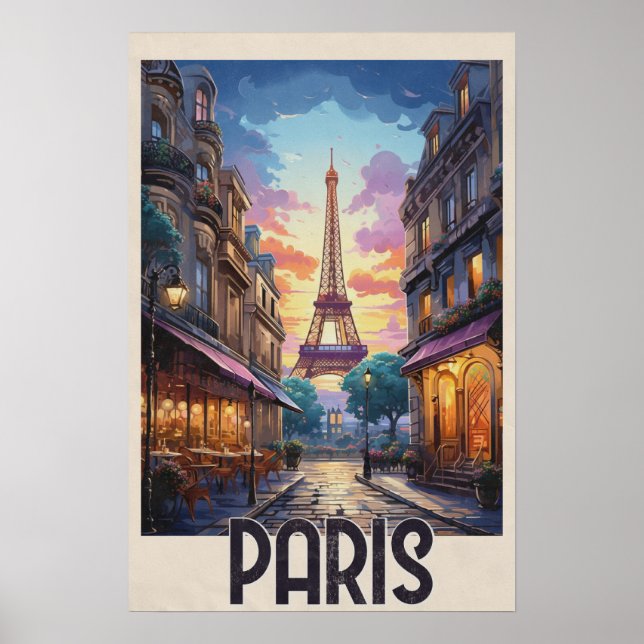 Paris reseskylt poster (Framsidan)
