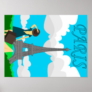 Paris retro stildesign poster