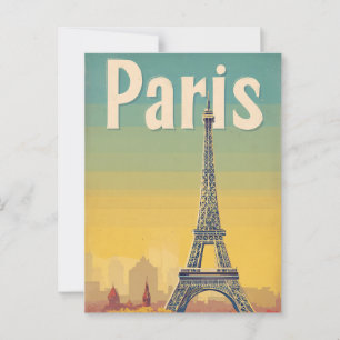 Paris retro vykort