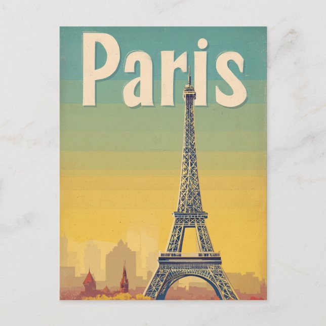 Paris retro vykort (Framsida)