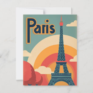 Paris retro vykort