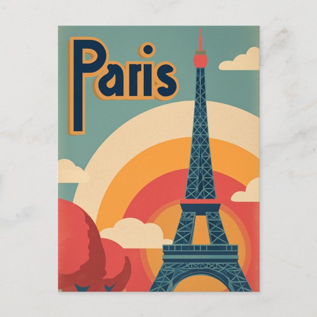 Paris retro vykort (Framsida)