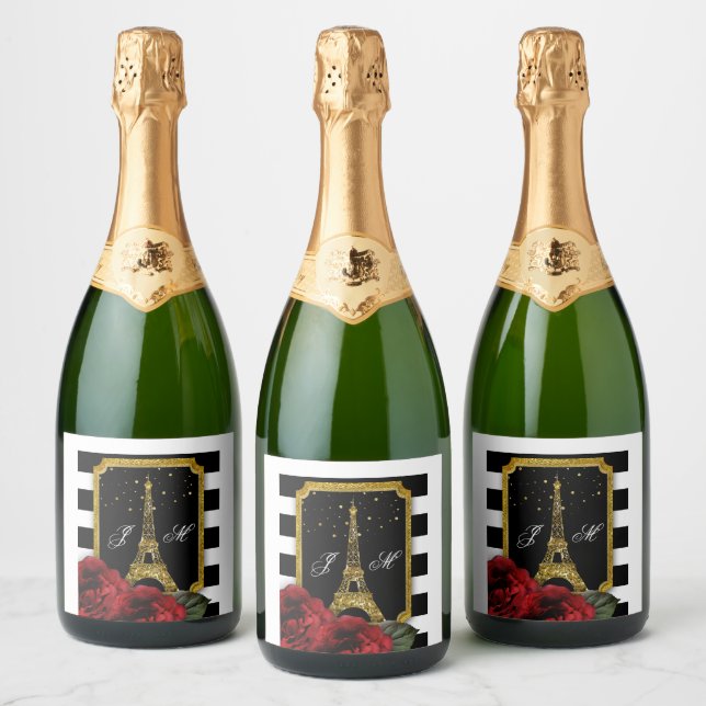 Paris Ro Eiffel Torn White Rand (Flaskor)