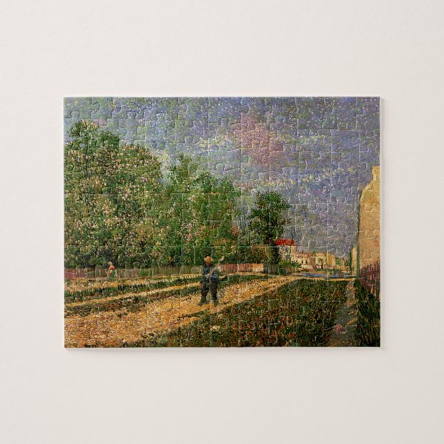 Paris Road med Peasant av Vincent van Gogh Pussel (Horisontell)