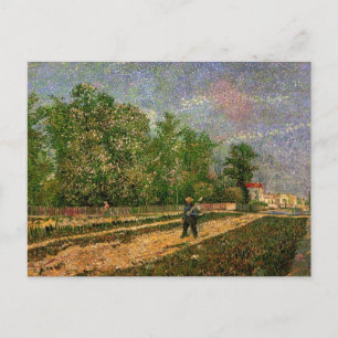 Paris Road med Peasant av Vincent van Gogh Vykort
