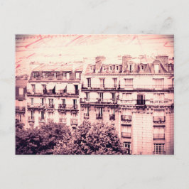 Paris RoOfops in Rosa Vykort