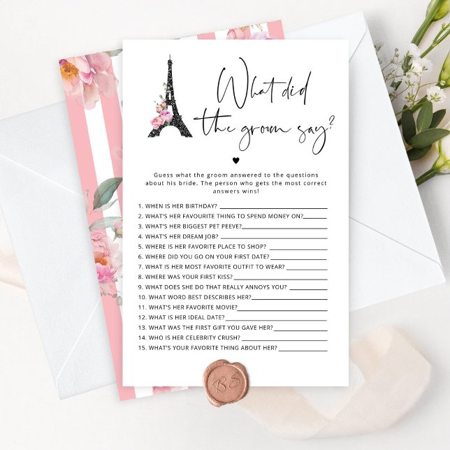 Paris rosa Black Vad sa brudgummen? (Skapare uppladdad)