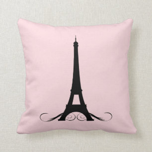 Paris Rosa Eiffel Torn Kudde