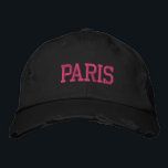 PARIS Rosa Embroidery Black Vintage Stil Broderad Keps<br><div class="desc">PARIS Rosa Embroiderad vintage stil hade en svart bomullshatt. Gör en underbar gåva till alla som kärlek Paris Frankrike! Om du vill ha din egen text väljer du bara knappen Anpassa den här mallen för att ange anpassningsbar. Med kommandot Redigera design i verktyg väljer du även anpassade till andra färg-alternativ....</div>