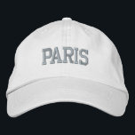 PARIS Rosa Embroidery on White Broderad Keps<br><div class="desc">PARIS Rosa Embroiderad White Cotton Hat. Gör en underbar gåva till alla som kärlek Paris Frankrike! Om du vill ha din egen text väljer du bara knappen Anpassa den här mallen för att ange anpassningsbar. Med kommandot Redigera design i verktyg väljer du även anpassade till andra färg-alternativ. Du kan också...</div>