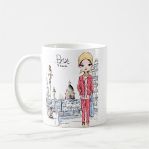 Paris Rosa Heart Mugg