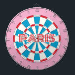 PARIS Rosa Red White och Blue, redigerbar text Ret Darttavla<br><div class="desc">PARIS Rosa Red White och Blue Editable Text Retro Dart Board. Mycket söt Fransk dekoration för temaväxling! Du kan redigera text genom att välja alternativet för anpassning 🎯 Berätta om du har ytterligare frågor och eftersom Zazzles kundsupport hanterar den kundupplevelse som du kan få till kundsupport för Zazzle via chatta,...</div>