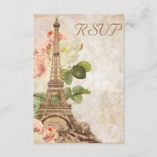 Paris Rosa ros Vintage Romantic OSA kort