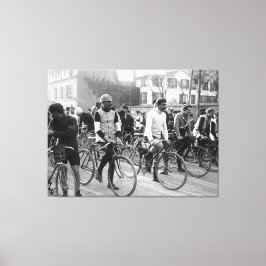 Paris-Roubaix Cycling Tävling 1907 Färg Redux Canvastryck