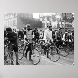 Paris-Roubaix Cycling Tävling 1907 Färg Redux Poster