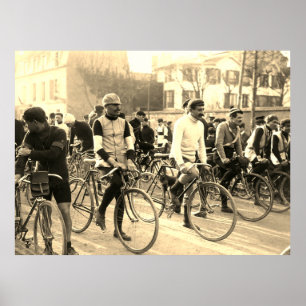 Paris-Roubaix Cykeltävling 1907 Färg Redux Poster