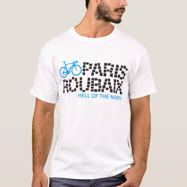 Paris Roubaix helvete av norden som cyklar T-tröja T Shirt (Framsida)