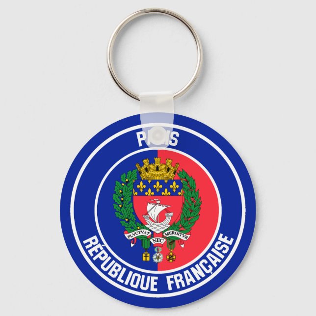 Paris rund emblem nyckelring (Framsida)