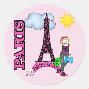 Paris Runt Klistermärke