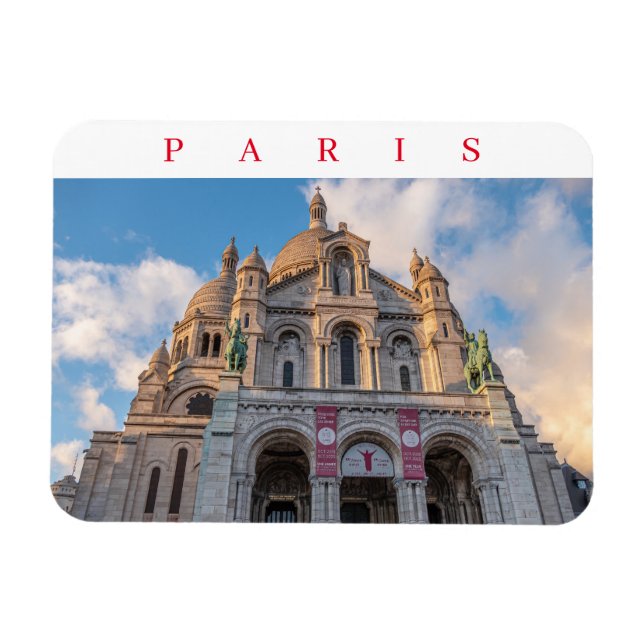 Paris Sacre Coeur Basilica - stängningsvisare Magnet (Horisontell)