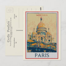 Paris Sacré Coeur illustration Frankrike