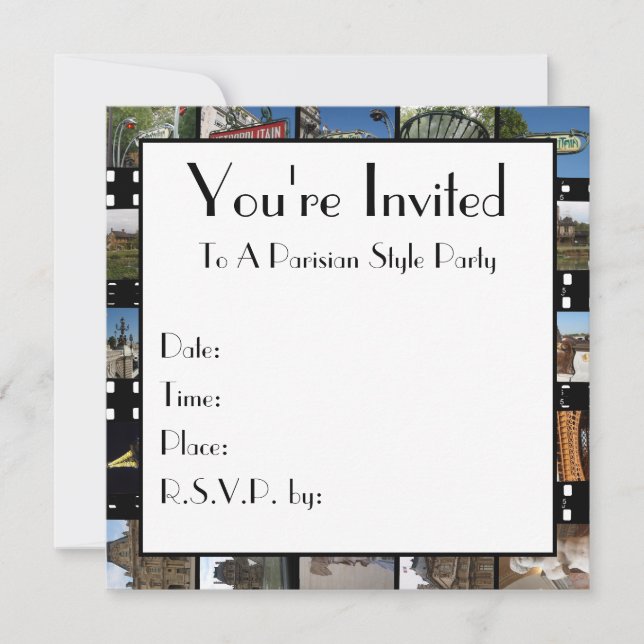 Paris samlingsinbjudan inbjudningar (Framsida)