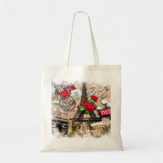 Paris Scenery Tote Tygkasse