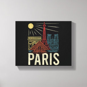 Paris semester, Frankrike semester, Eiffeltornet, Canvastryck