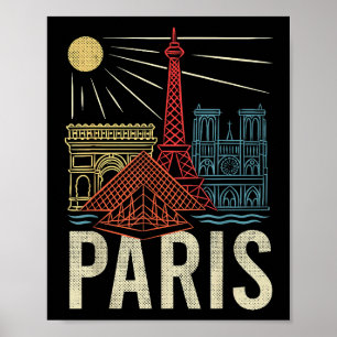 Paris semester, Frankrike semester, Eiffeltornet, Poster