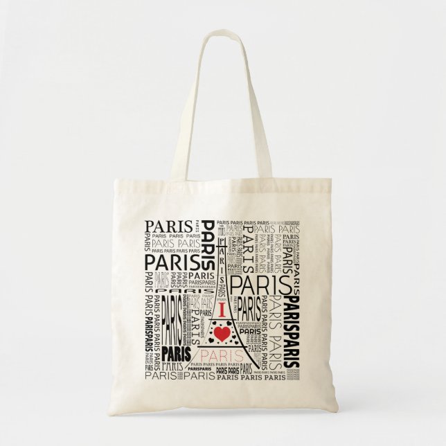 Paris shopping bag tygkasse (Framsidan)