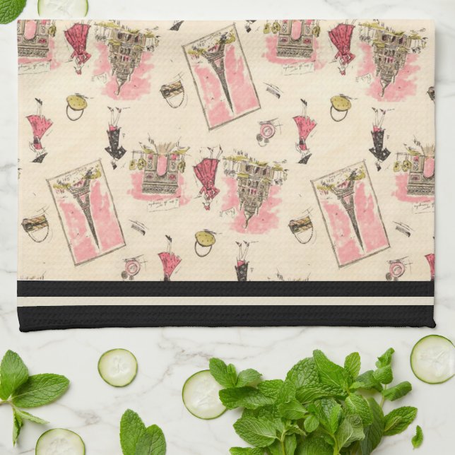 Paris siktar 2 kökshandduk (Vikta)