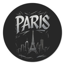 Paris Siluett Klistermärke
