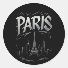 Paris Siluett Klistermärke